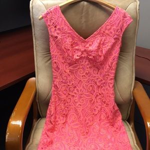 Lilly Pulitzer pink & salmon lace dress